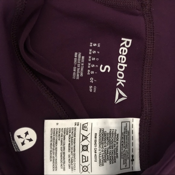Reebok purple leggings, Adult Small - Picture 2 of 3